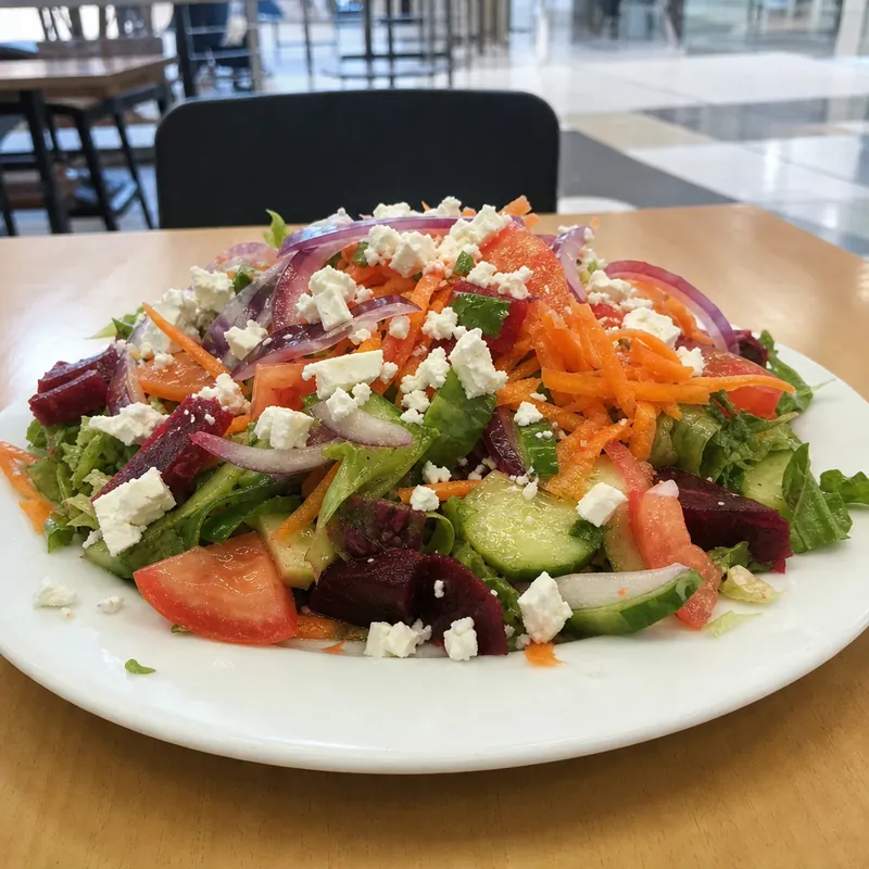 Garden salad with fresh vegetables